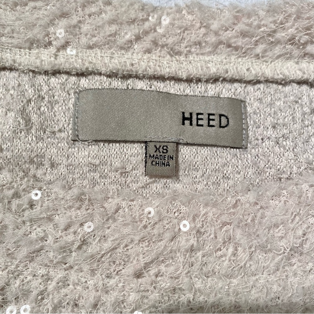 Heed Creamy White Sequin Pullover Sweater, Size Xs - image 3